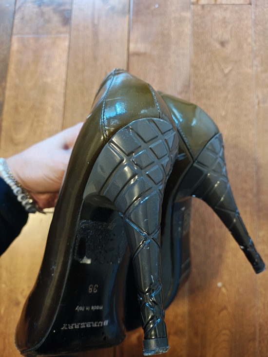 Burberry  Patent Lace-Up Heels - Picture 3 of 8